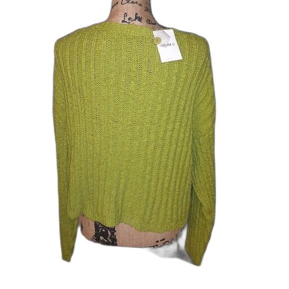 Forever 21 Hawthorn Green Juniors Large Button Cardigan NWT - Picture 3 of 8